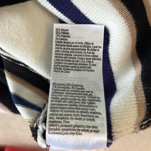 Karen Millen Ivory Placement Stripe Crop Sweater Jumper - L - Picture 14 of 15